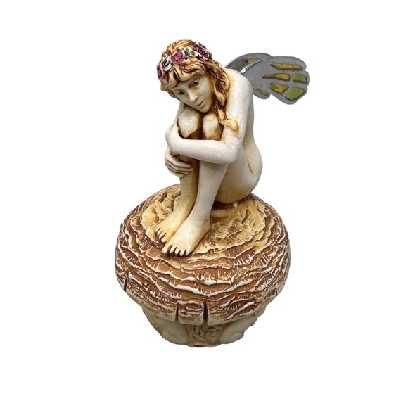 Fainia Faerie Of The Hidden Treasures Trinket Box By Gramarye Harmony Kingdom - Picture 6 of 9